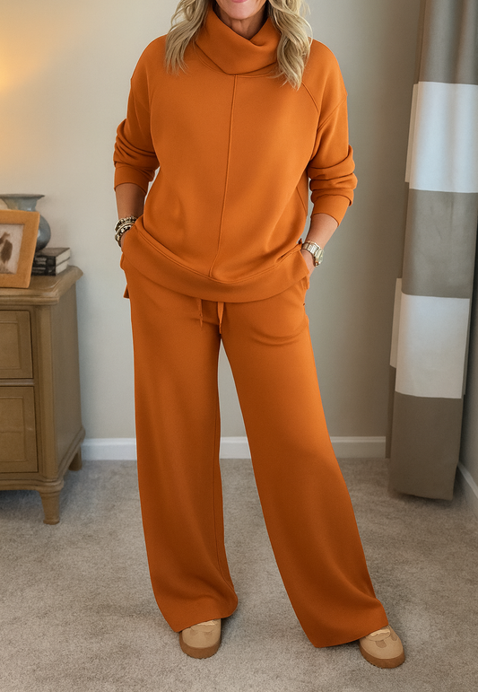 AURORA | CONJUNTO DOS PIEZAS CON CUELLO ALTO COZY CASUAL