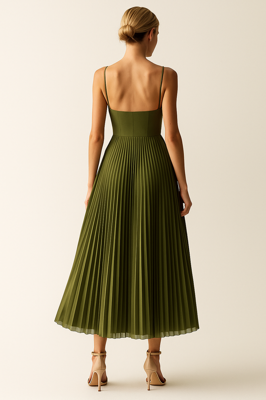 VESTIDO MIDI PLISADO ALICIA