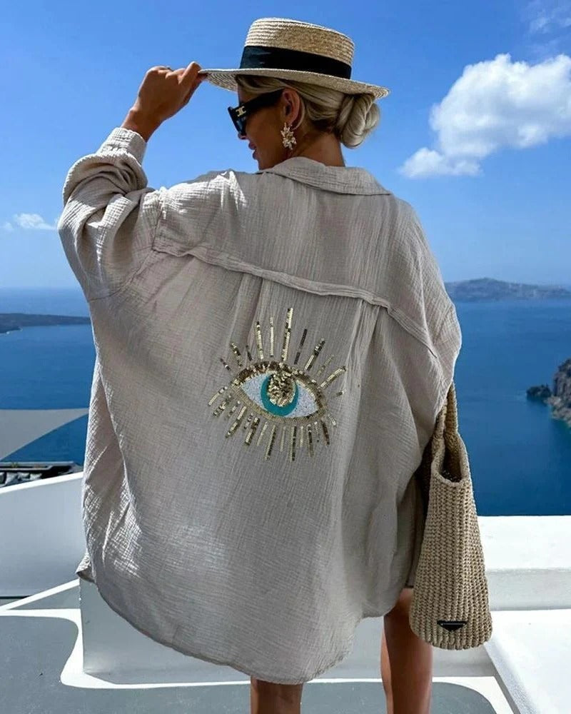 CAMISA LIGERA VERANIEGA OVERSIZE TOQUE BOHEMIO