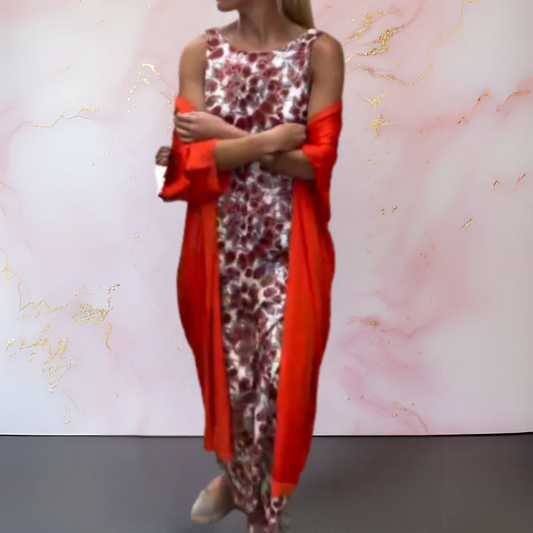 CONJUNTO MONO ESTAMPADO FLORAL ESTILO BOHEMIO