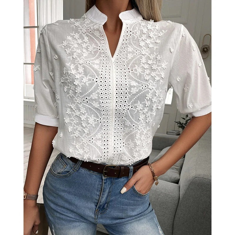 BLUSA CON ESTILO DE FLORES DE VERANO
