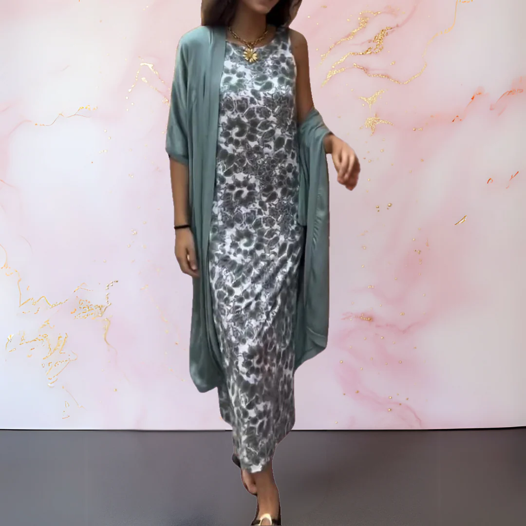 CONJUNTO MONO ESTAMPADO FLORAL ESTILO BOHEMIO