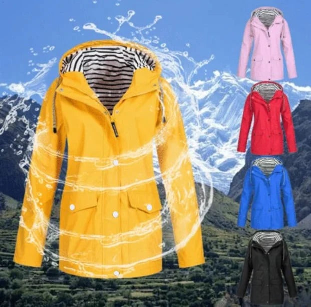CHAQUETA IMPERMEABLE PARA LLUVIA CASUAL