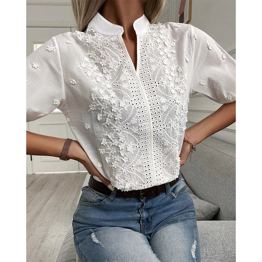 BLUSA CON ESTILO DE FLORES DE VERANO