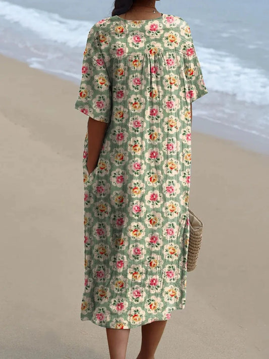 VESTIDO MIDI COMODO Y FLUIDO