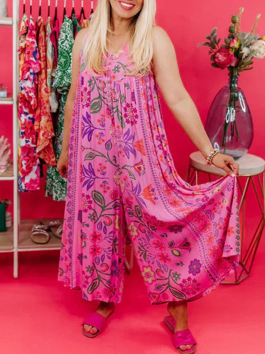 VESTIDO LARGO SIN MANGAS ESTAMPADO FLORAL