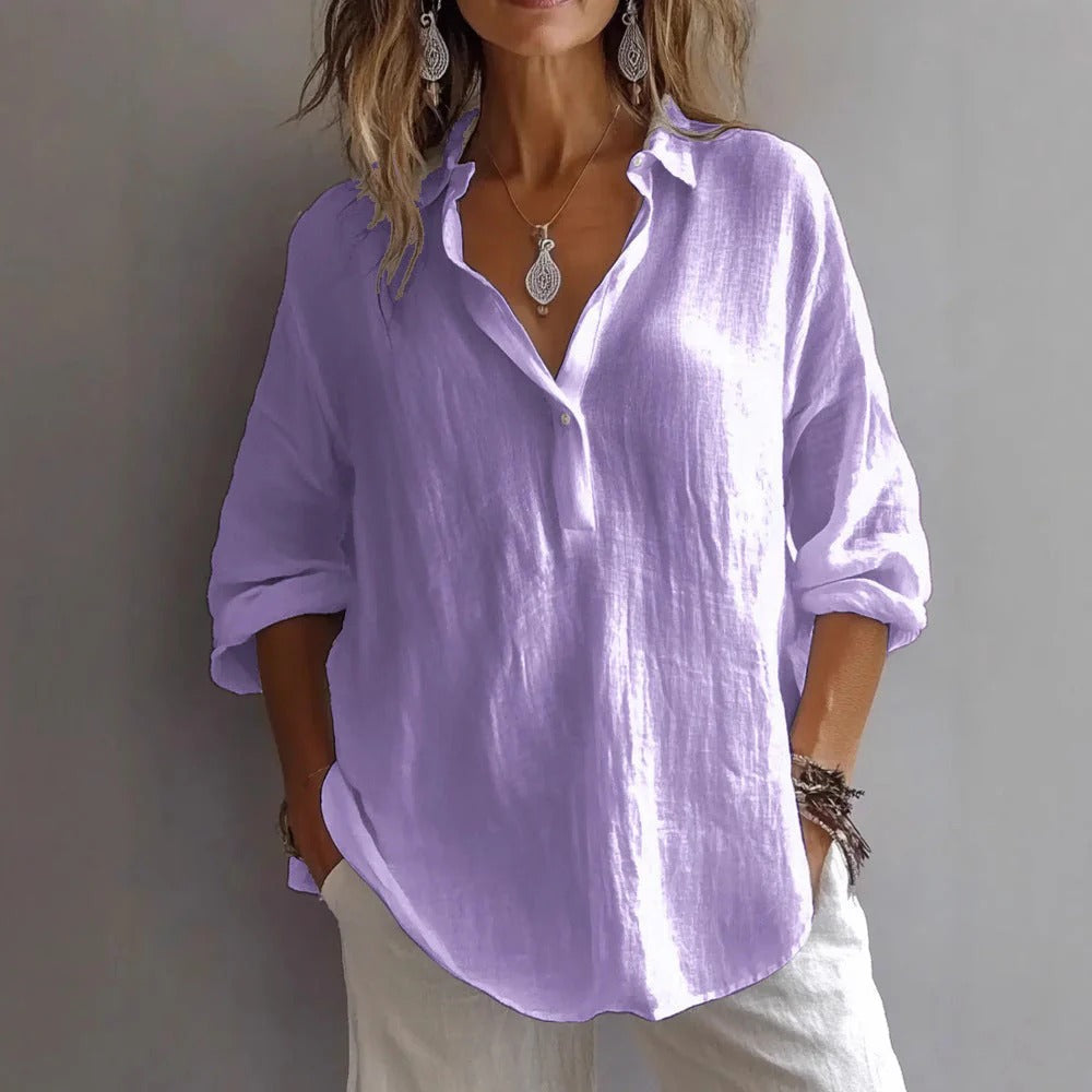 BLUSA ELEGANTE CON CUELLO V