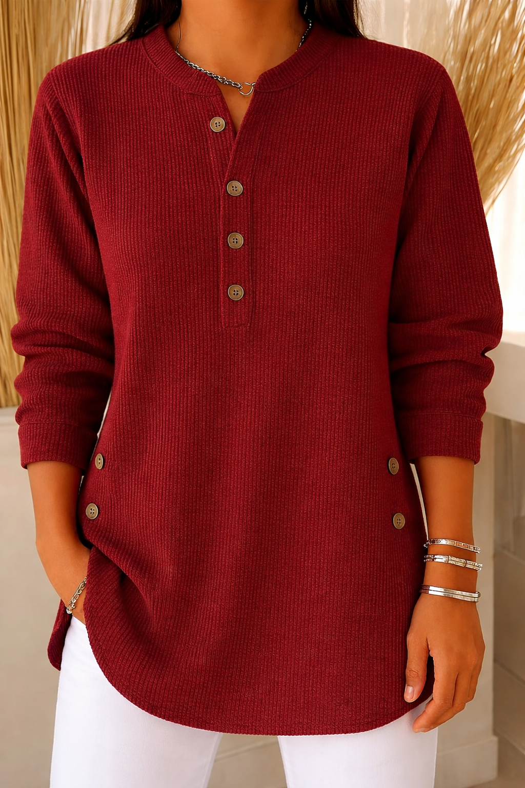 SUÉTER DE PUNTO HOLGADO DE MANGA LARGA