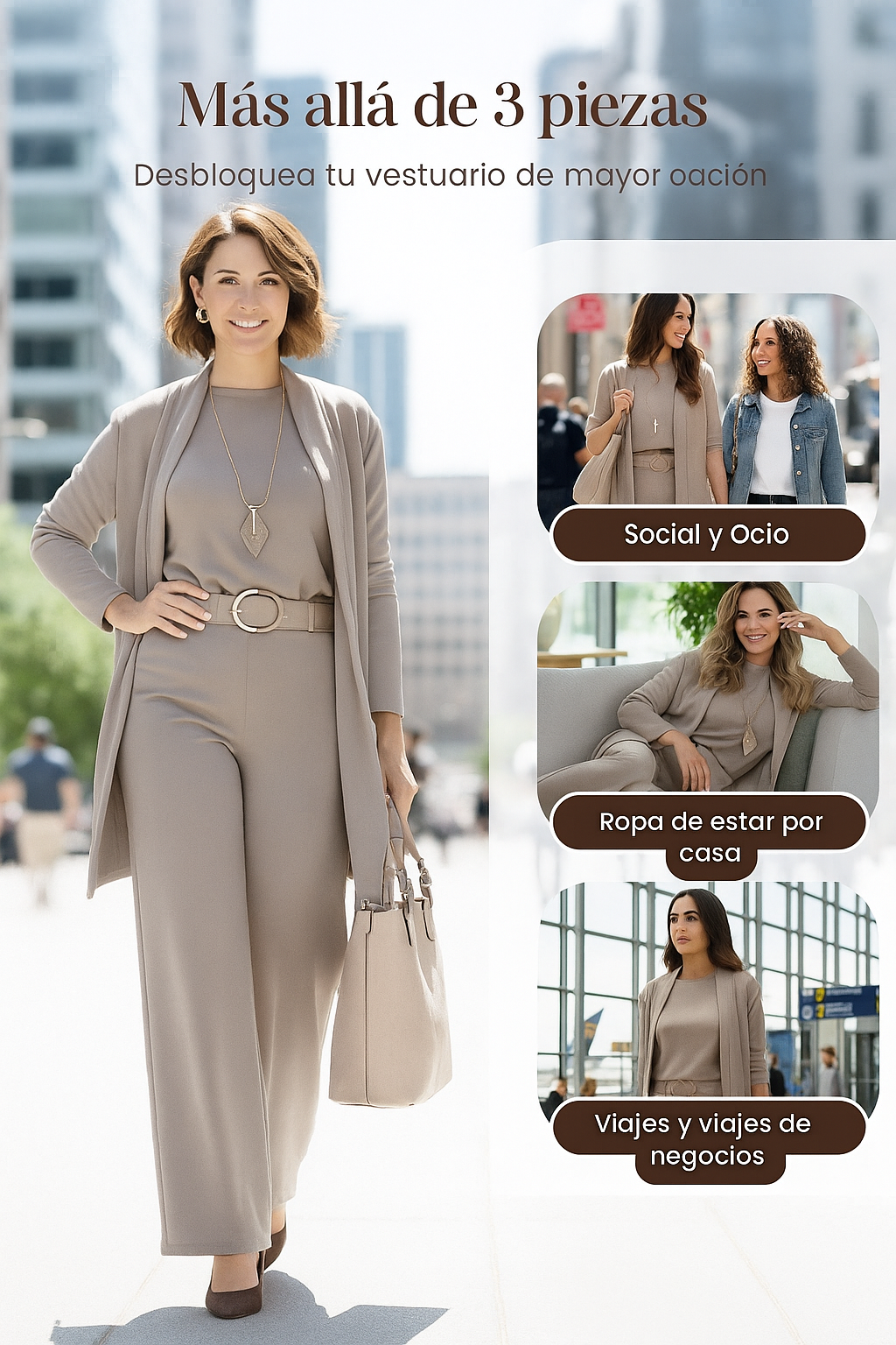 CONJUNTO ESTILIZANTE 3 PIEZAS - ELEGANCIA URBANA