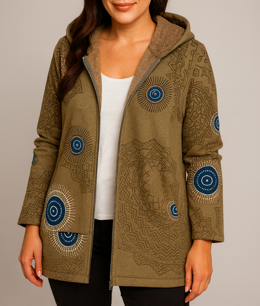 CHAQUETA BOHO MUJER CON CAPUCHA