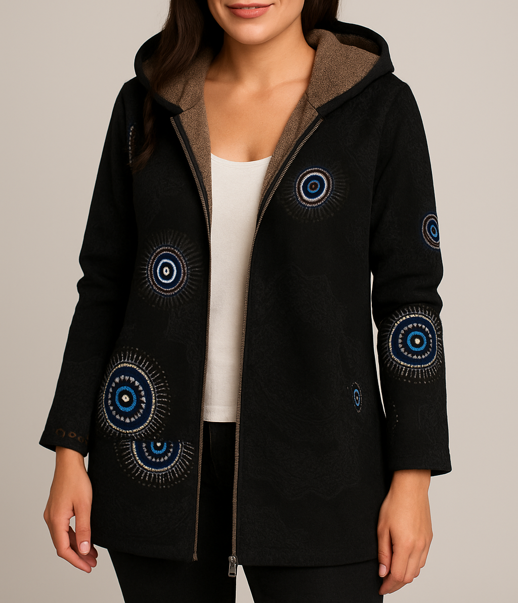 CHAQUETA BOHO MUJER CON CAPUCHA