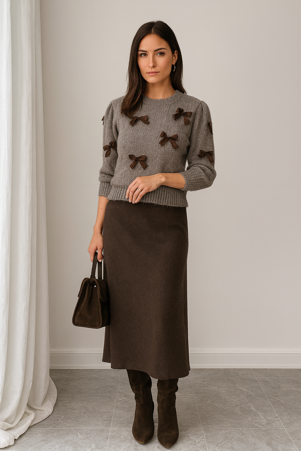 MARIA | CONJUNTO PUNTO FALDA MIDI CHIC