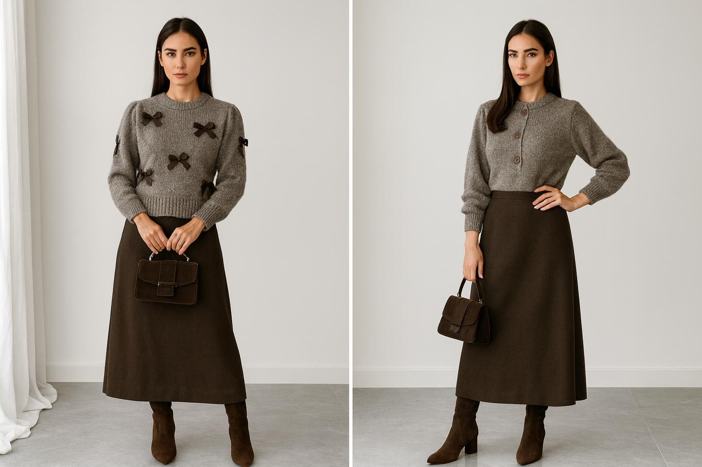 MARIA | CONJUNTO PUNTO FALDA MIDI CHIC