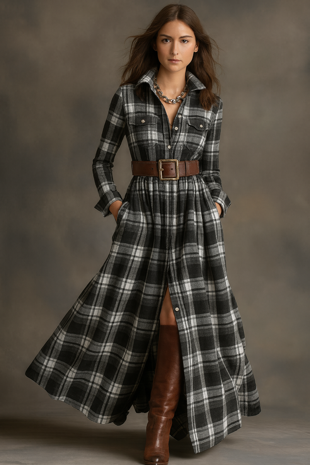 VESTIDO HIGHLAND LUXE ELEGANCIA SALVAJE