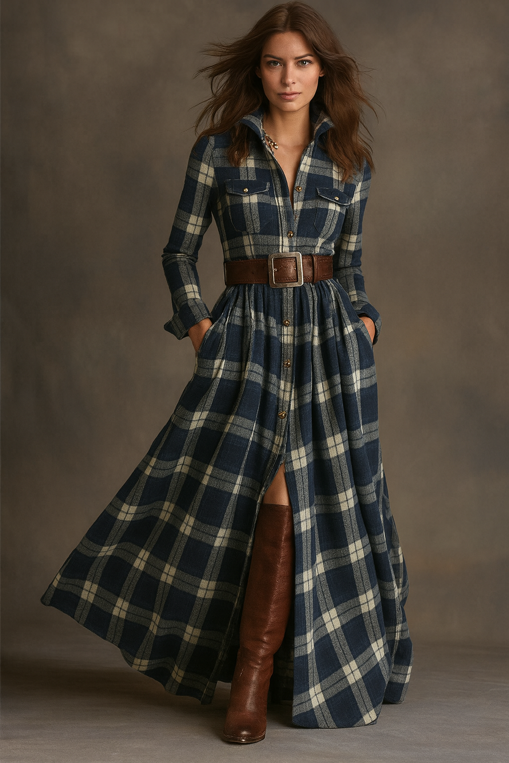 VESTIDO HIGHLAND LUXE ELEGANCIA SALVAJE