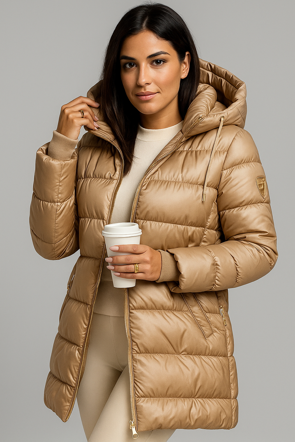 LAURA| ABRIGO CALIDEZ DORADA