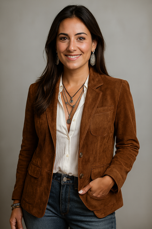 BLAZER DE GAMUZA VERO