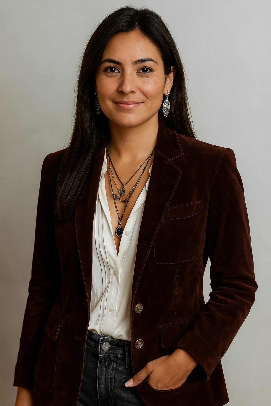 BLAZER DE GAMUZA VERO