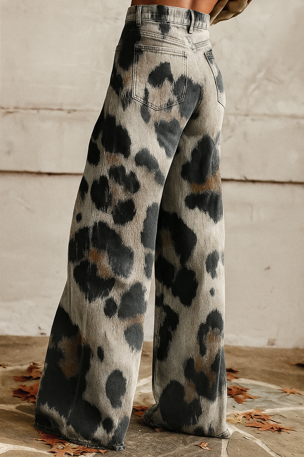 VAQUEROS ACAMPANADOS ESTAMPADO ANIMAL PRINT