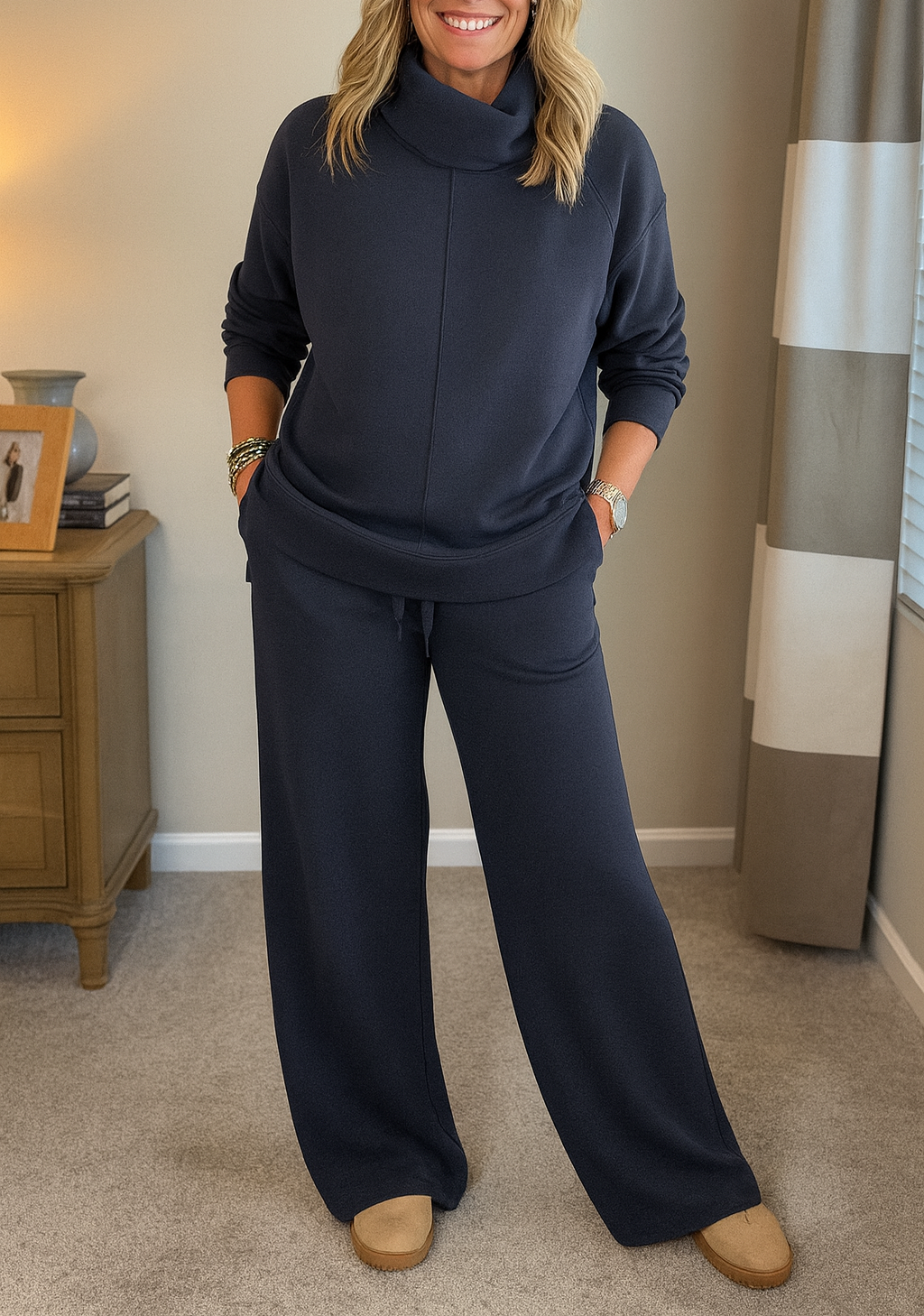 AURORA | CONJUNTO DOS PIEZAS CON CUELLO ALTO COZY CASUAL