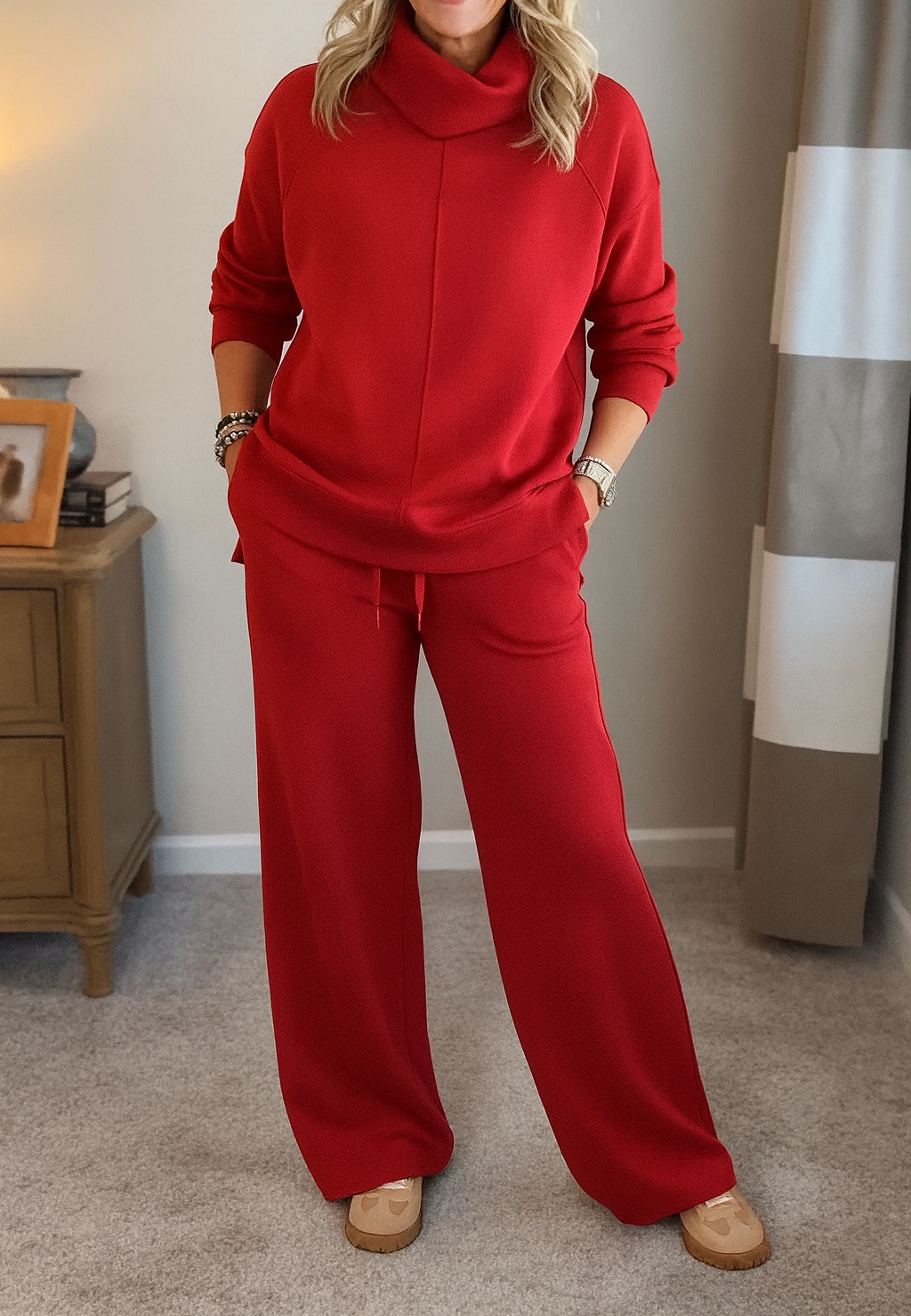 AURORA | CONJUNTO DOS PIEZAS CON CUELLO ALTO COZY CASUAL