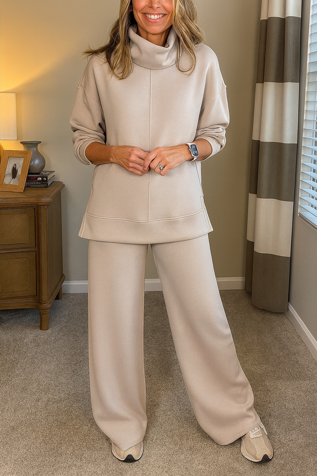 AURORA | CONJUNTO DOS PIEZAS CON CUELLO ALTO COZY CASUAL