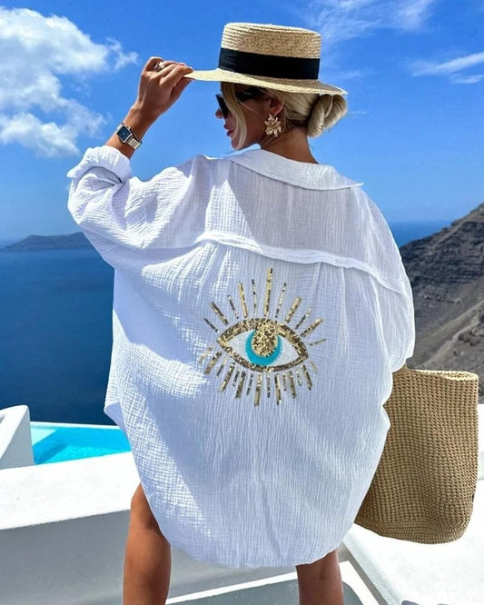 CAMISA LIGERA VERANIEGA OVERSIZE TOQUE BOHEMIO