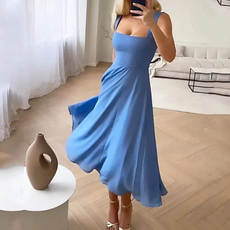 VESTIDO DE PIEZA ELEGANTE MODERNA ALICIA
