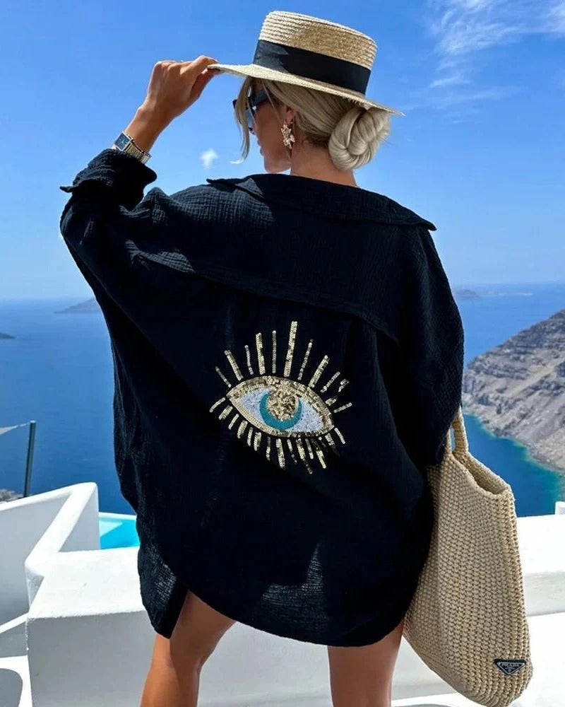 CAMISA LIGERA VERANIEGA OVERSIZE TOQUE BOHEMIO