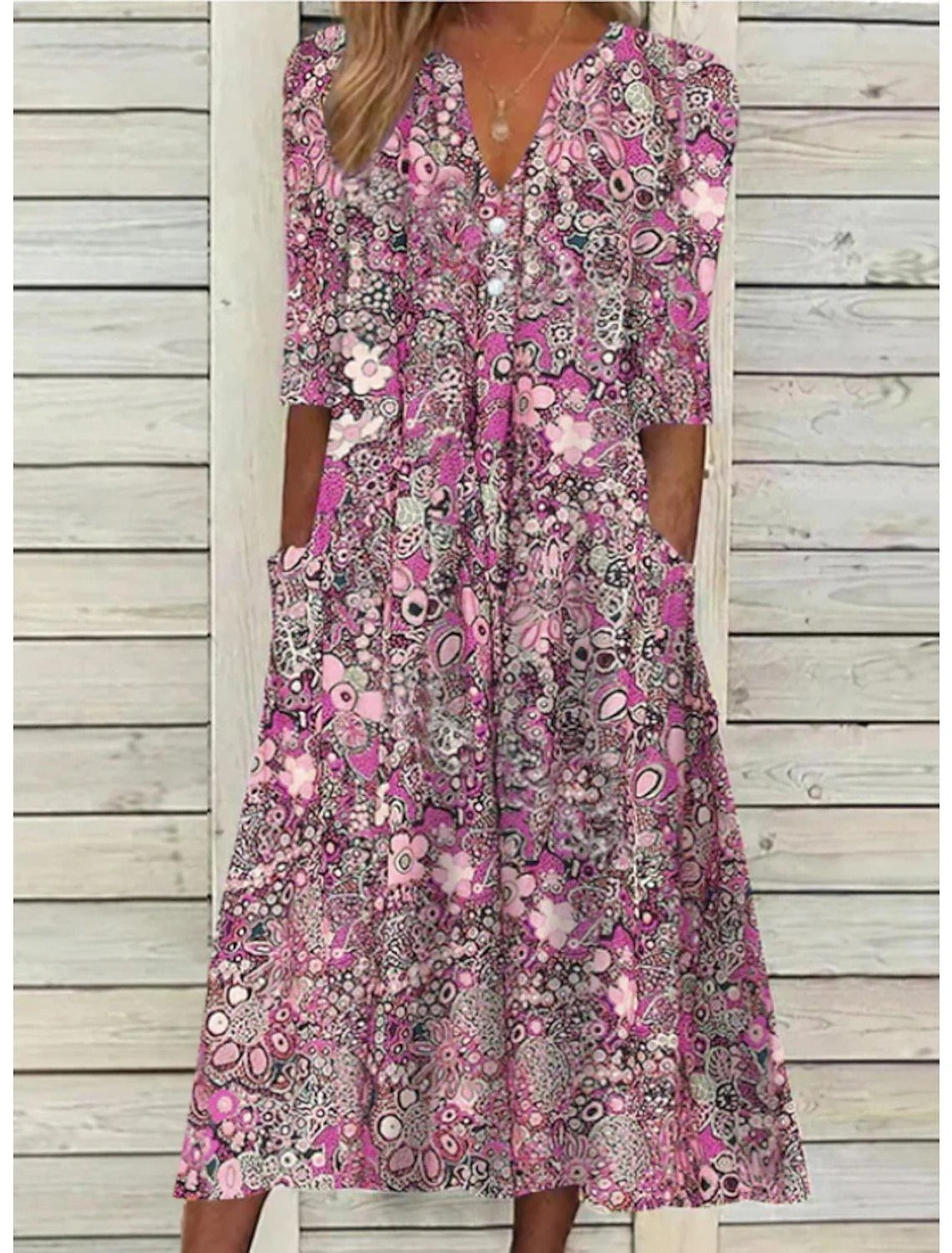 VESTIDO LARGO MIDI WANDA