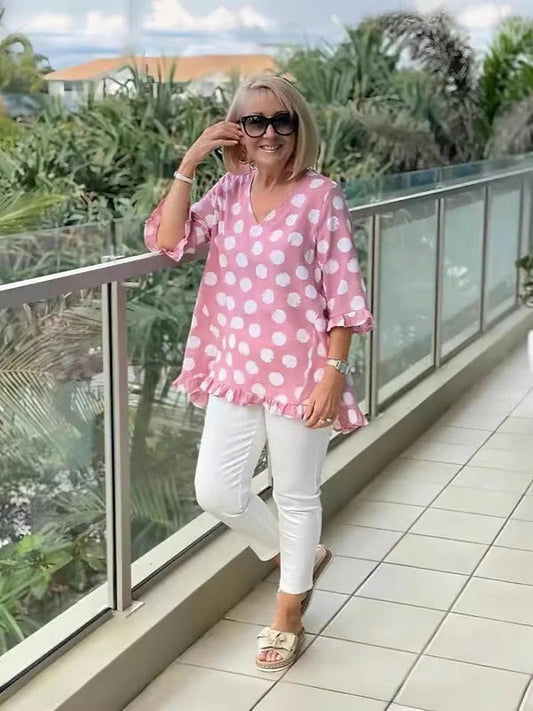 BLUSA OVERSIZE DE LUNARES SOFIA