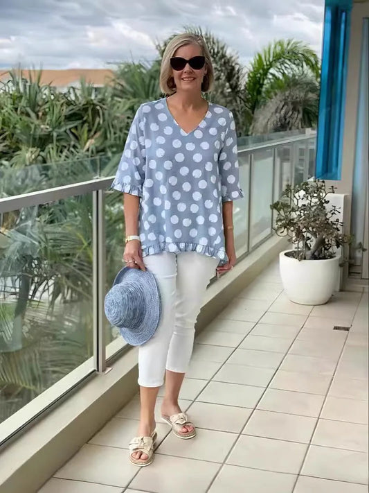 BLUSA OVERSIZE DE LUNARES SOFIA
