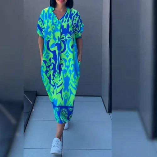 VESTIDO KAFTAN VERSATIL Y ARTISTICO