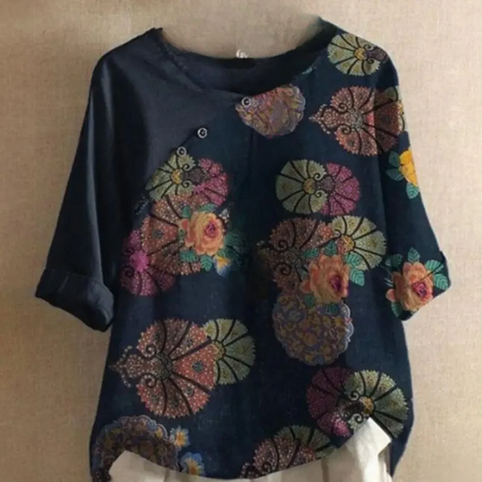 BLUSA DISEÑO ARTISTICO FLORAL