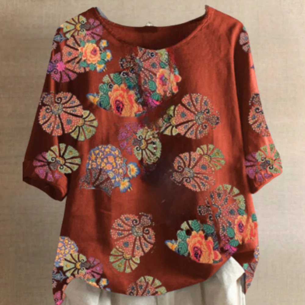 BLUSA DISEÑO ARTISTICO FLORAL