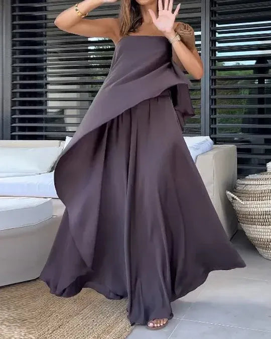 VESTIDO DE GALA RADIANTE DE CAPAS SUAVES ELENA