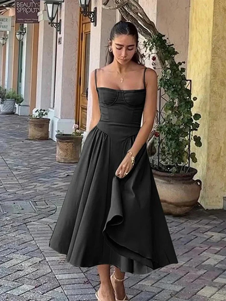 VESTIDO MIDI SOFISTICADO IDEAL OCASION