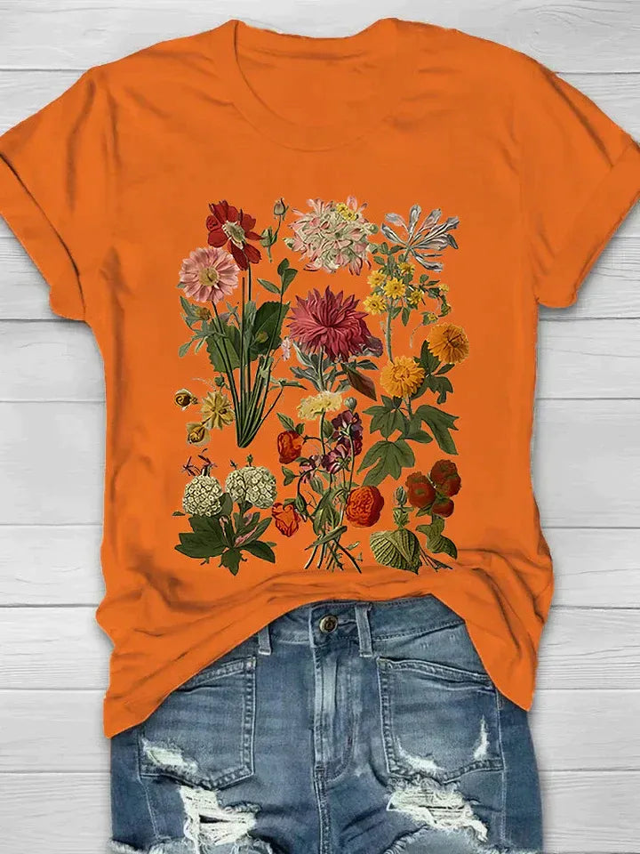 CAMISETA ARTISTICA DISEÑO BOTANICO