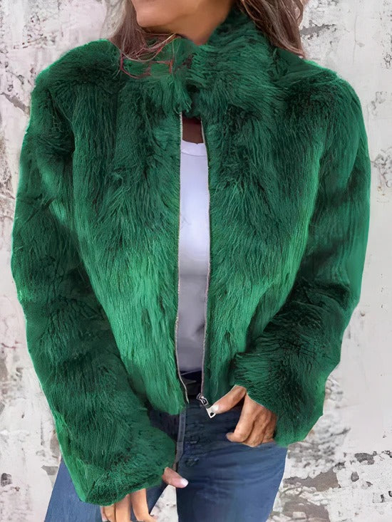 CHAQUETA ELEGANTE DE PIEL CALIDA ANDRA
