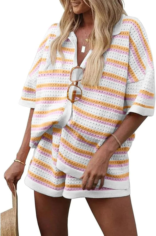 CONJUNTO ESTILIZADO DE RAYAS OCASIONAL