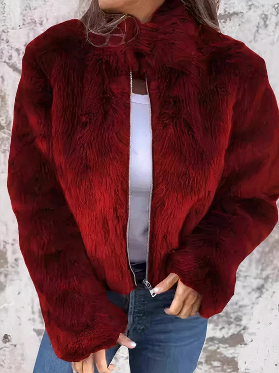 CHAQUETA ELEGANTE DE PIEL CALIDA ANDRA