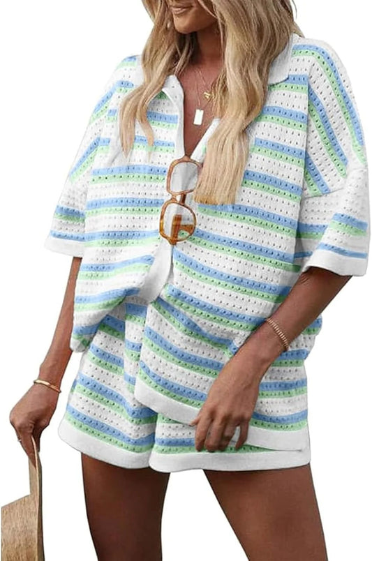CONJUNTO ESTILIZADO DE RAYAS OCASIONAL