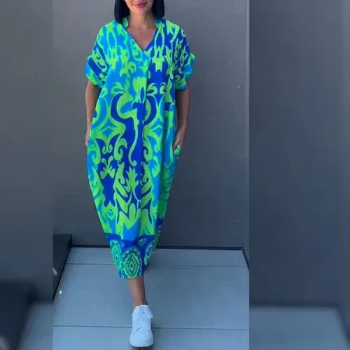 VESTIDO KAFTAN VERSATIL Y ARTISTICO