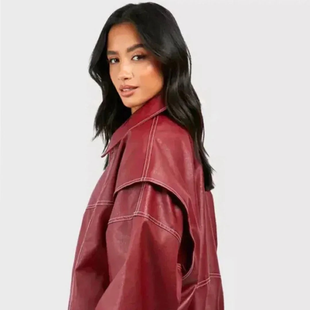 CHAQUETA DE CUERO OVERSIZE