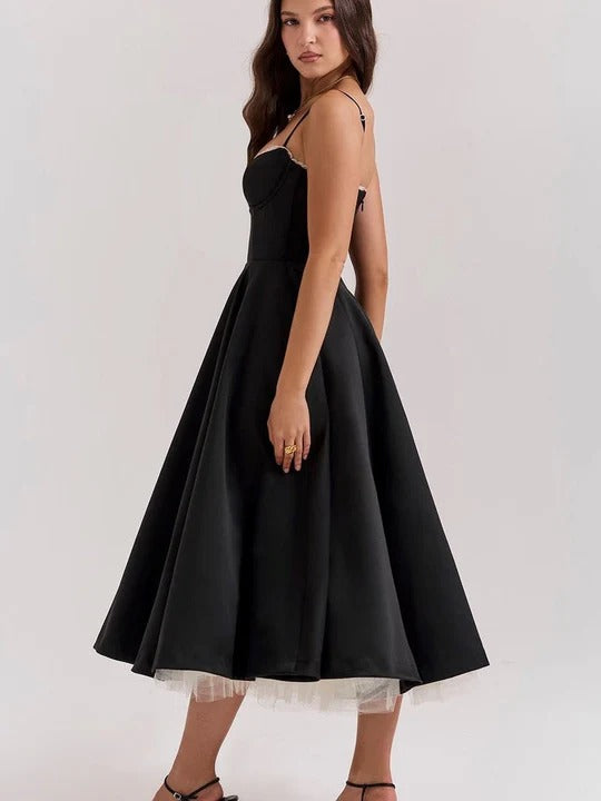 VESTIDO MIDI ELEGANCIA CLASICA RADIANTE ORIANA