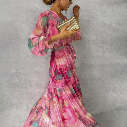VESTIDO FLORAL COLLECCION THERESIA