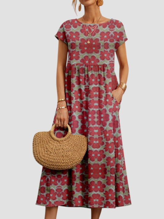 VESTIDO MIDI DISEÑO BOHEMIO