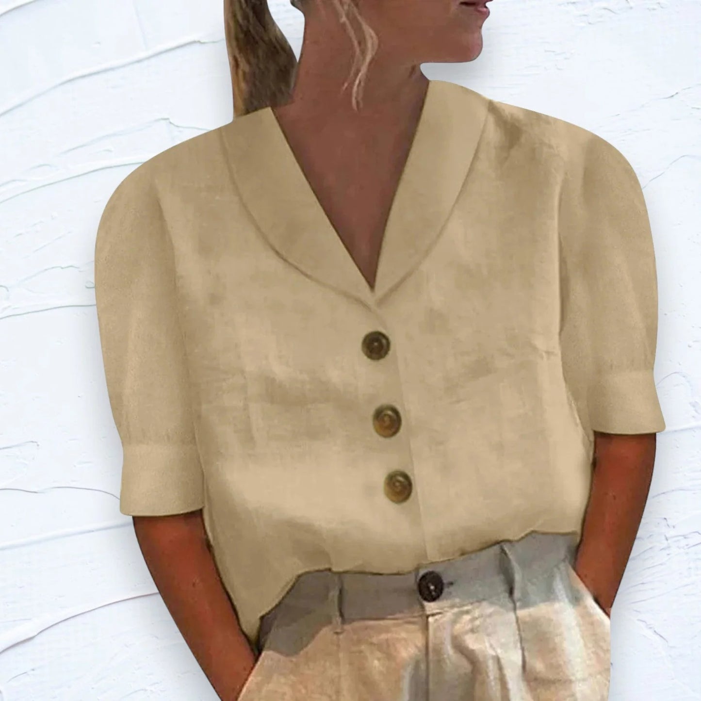 BLUSA MANGA CORTA ABOTONADA