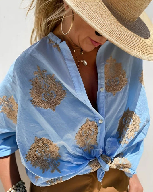 BLUSA ESTILO RELAJADO INSPIRACION BOHEMIA ERZA