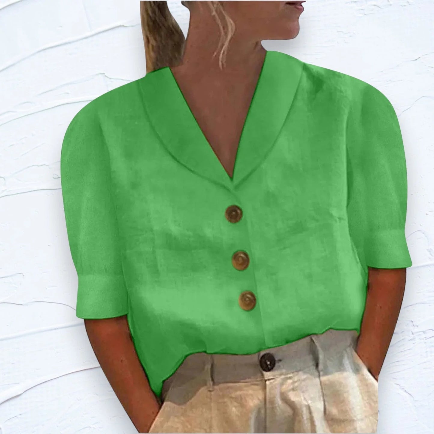 BLUSA MANGA CORTA ABOTONADA